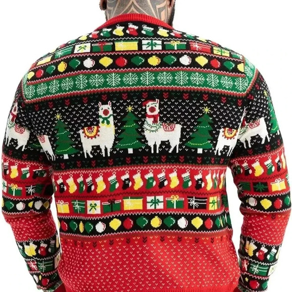 New, Size L, LED Ugly Christmas Sweater for Women, Unisex - Picture 2 of 3